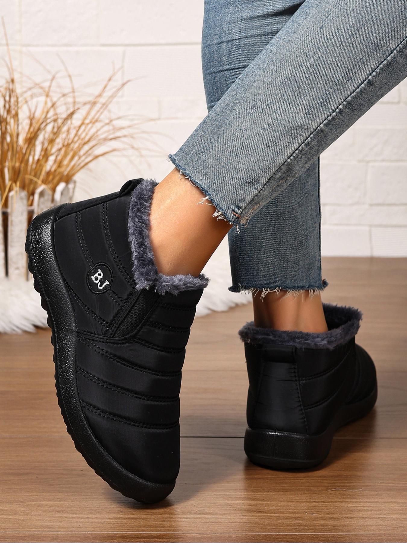 Women's Large Size Lightweight Comfortable Snow Boots, Anti-Slip Short Winter Warm Fleece Boots, Perfect Gift for Outdoor Activities, Winter Warm Shoes