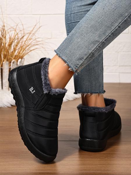 Women's Large Size Lightweight Comfortable Snow Boots, Anti-Slip Short Winter Warm Fleece Boots, Perfect Gift for Outdoor Activities, Winter Warm Shoes