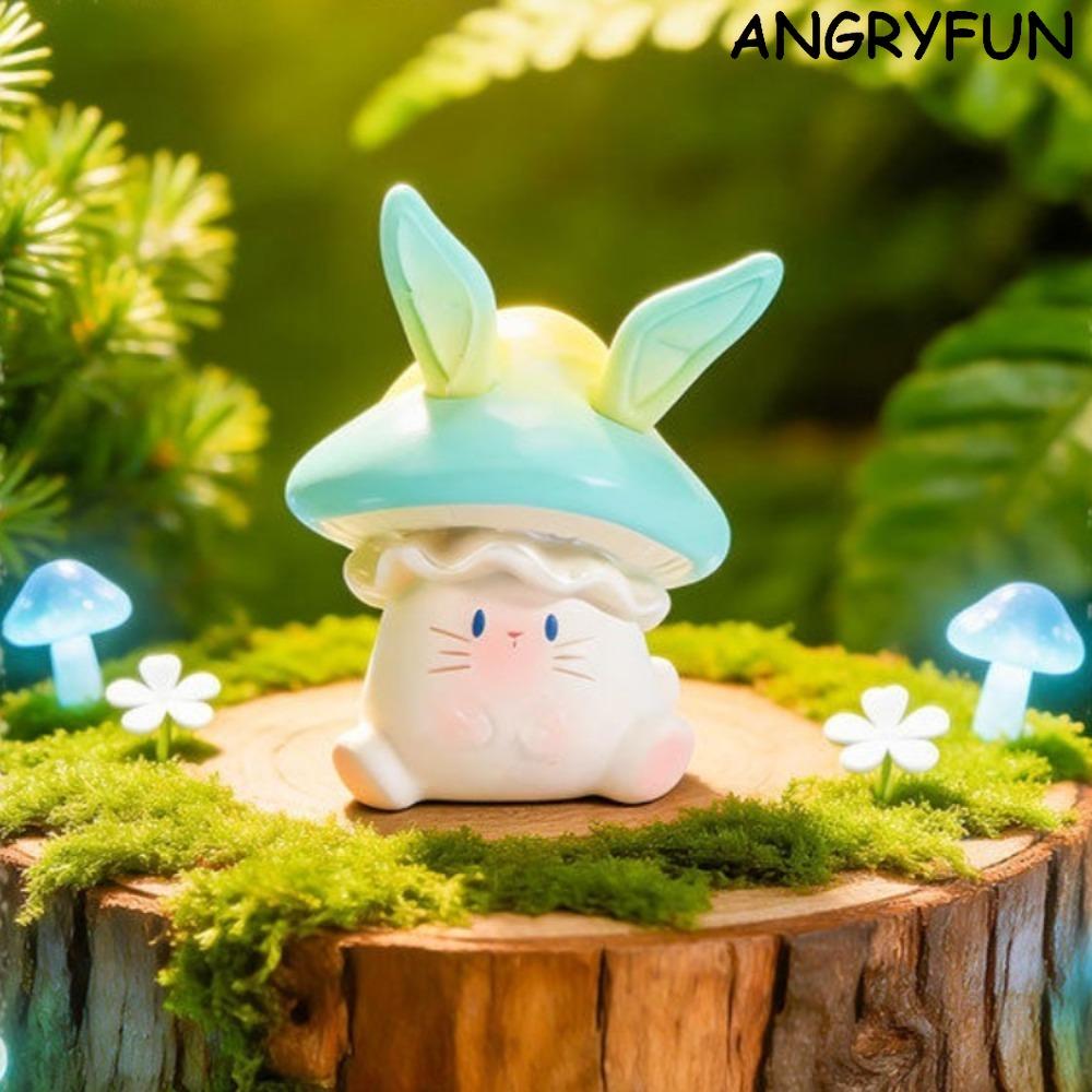 ANGRYFUN Cat Fantasy Mushroom Series Blind Box Figure – Cute Siamese Cat Collectible Mini Figurine, Desk Display Gift for Girls and Collectors