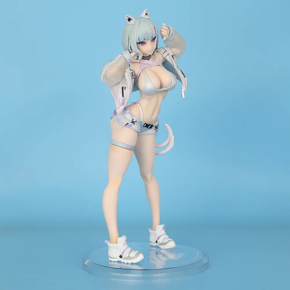 New Arrival Anime Girl Figure Collectible, Anime Character Statue, Near Future Cat Model, Nekomimi Futuristic Anime Handmade Statue, Collectible Figurine, Perfect Gift for Fans