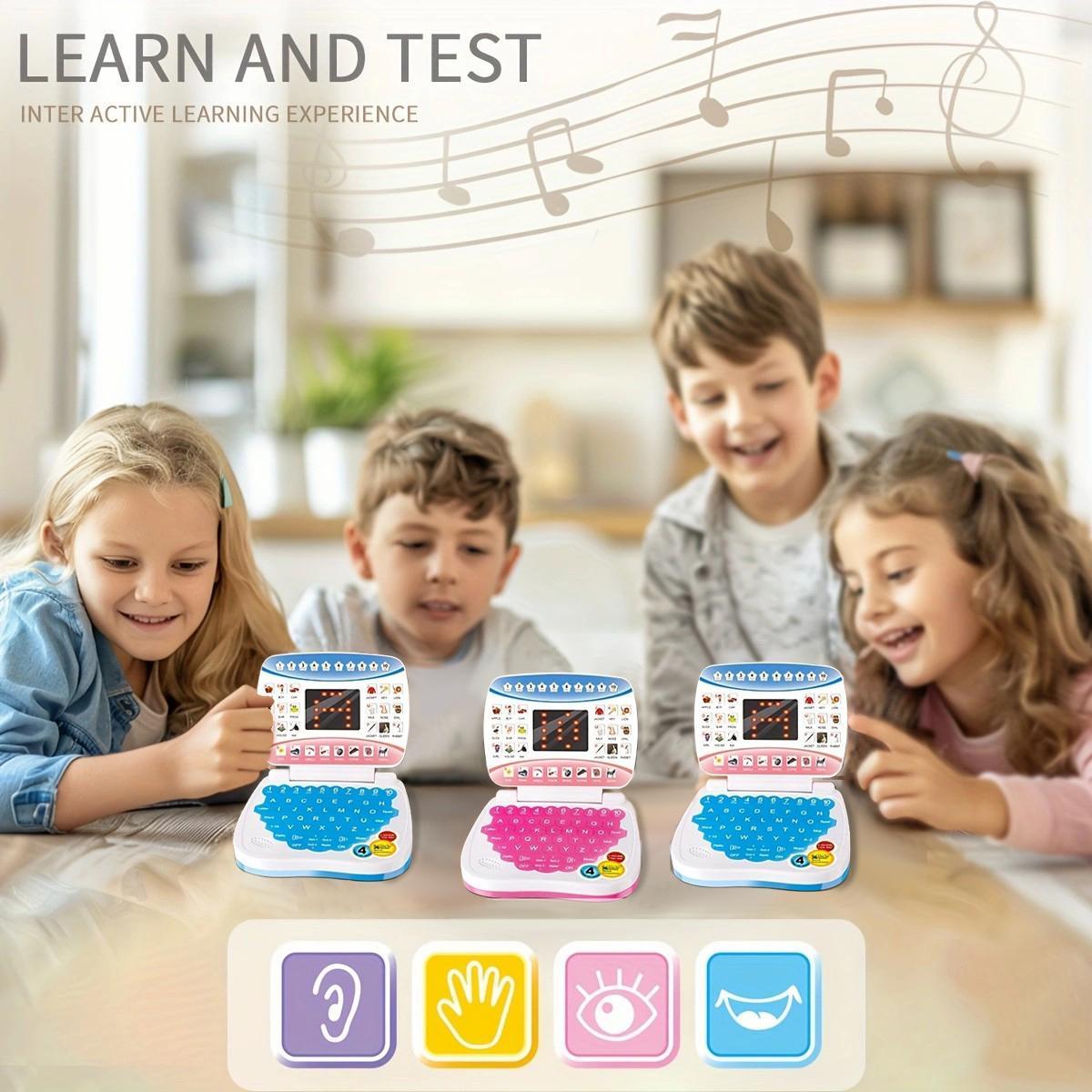 Electronic Learning Toy, 1 Box Mini Learning Computer Toy, Portable Learning Toy with Letters Numbers Music Functions, Ideal for 3 Years and Up