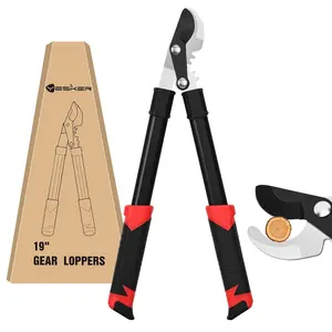 Yesker 19" Heavy-Duty Bypass Loppers - Sharp Pre-Edged Dual Blade Limb Branch Cutter, Long Handled, 1" Cut Capacity, Powerful Gear Action, Lightweight Shrubbery Trimmer for Tree Trimming & Garden Maintenance