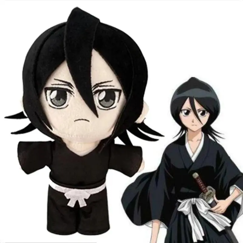 2026 hot itemSmoke BLEACH Plush ToysKurosaki Ichigo Kuchiki Rukia Kuchiki Byakuya Ichimaru Gin Cosplay Plushie Stuffed Doll Christmas Gifts