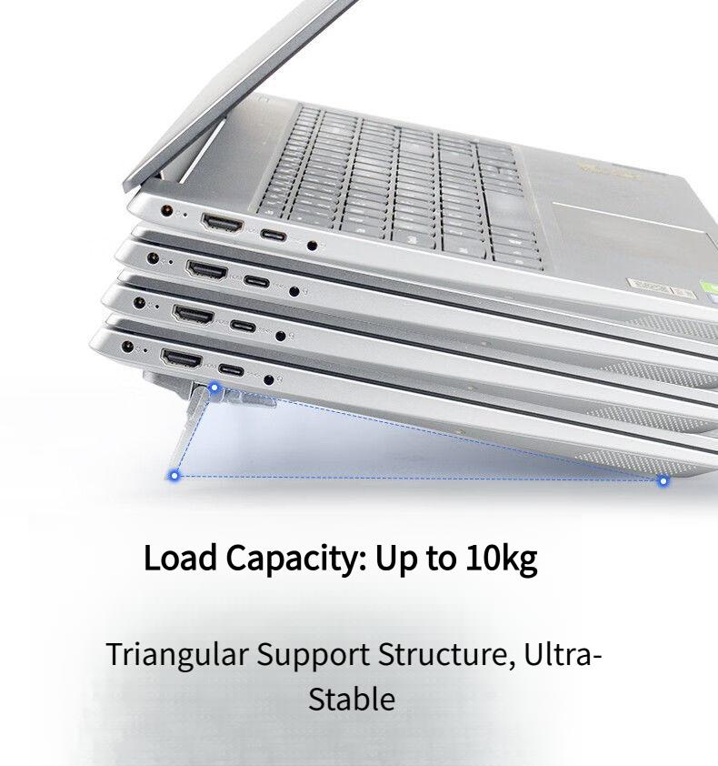 Zinc alloy laptop invisible stand bracket mini portable height-increasing foot pad cooling rack base pad
