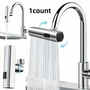Triple Function Large 360° Waterfall Kitchen Faucet, Touch Control, Rotating Faucet, Sink Extender, Vegetable and Fruit Washer, Modern Style