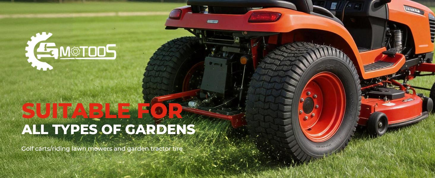 MOTOOS Set of 2 13x5.00-6 Lawn & Garden Mower Tires for Tractor Lawn Mower Riding Golf Carts 4Ply Tubeless