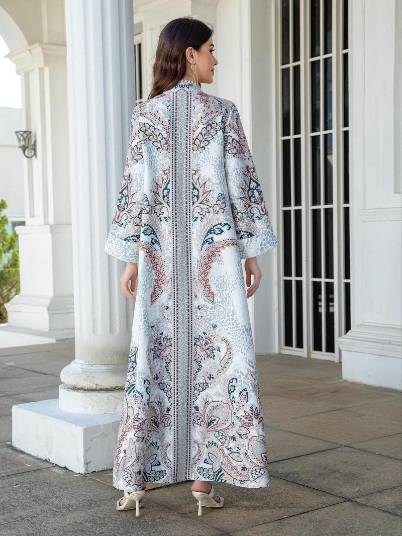 Women's Arabian Dress, Elegant Long Sleeve Long Dress for Daily Wear, Ladies Islamic Clothing, Modesty Abaya for All Seasons