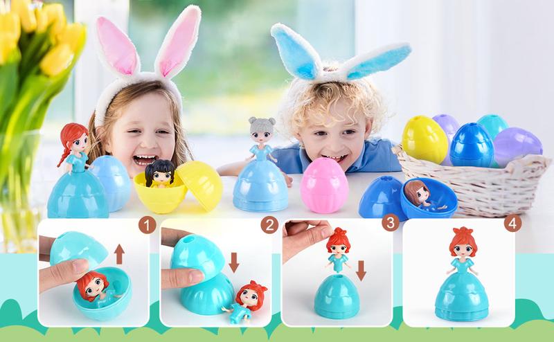 Easter Gifts for Kids, 12 Piece Prefilled Easter Egg,Perfect for 3+ Year Old Boys and Girls, Ideal for Easter Basket Stuffers