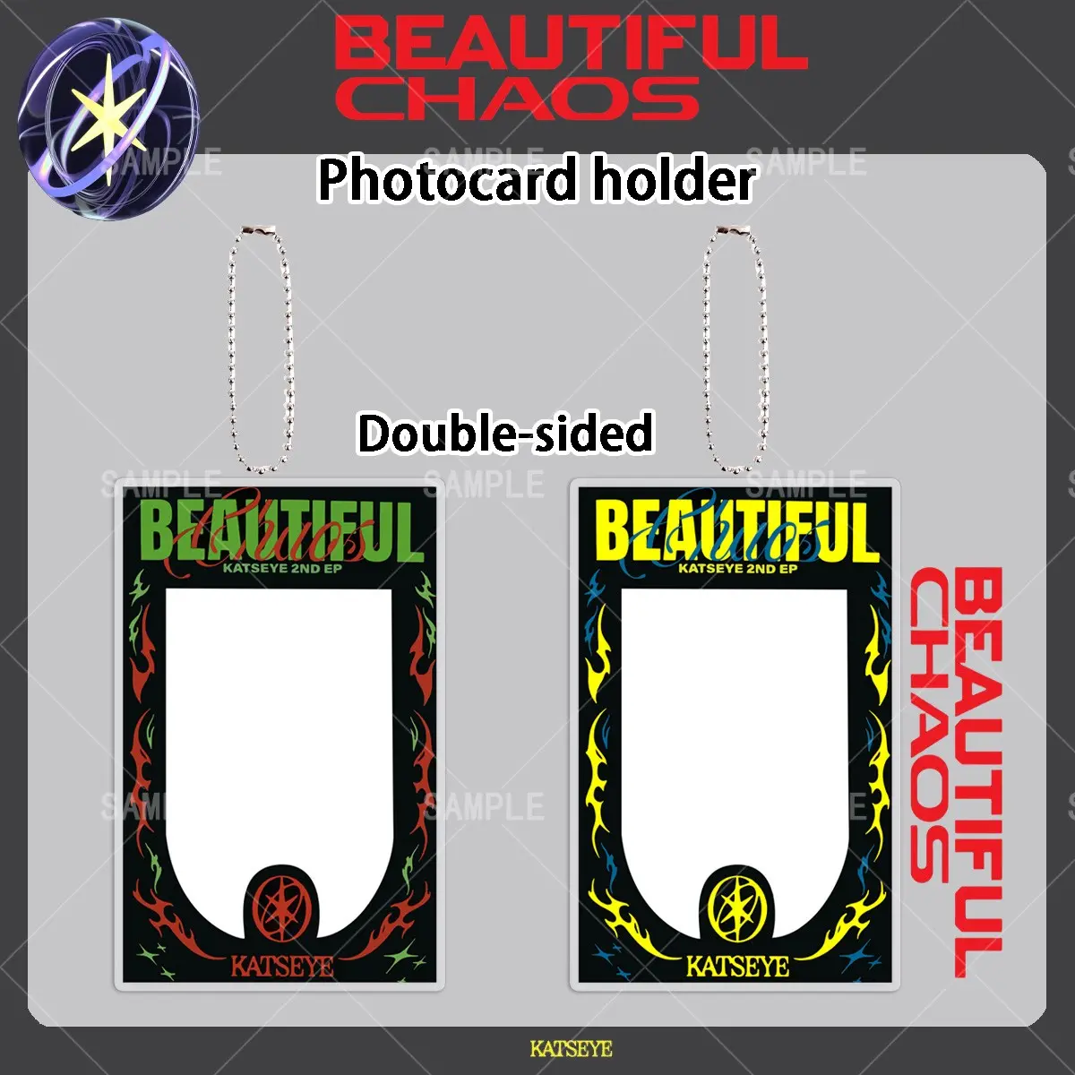 Katseye Beautiful Chaos Album Card Case, Acrylic Keychain Frame, Fans Merchandise, Collectible Gift, Birthday, Christmas, Party Gift