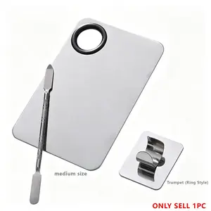 Professional Makeup Foundation Mixing Palette, 2 Counts/set Portable Makeup Thickening Palette, Makeup Concealer Mixing Tool, Blending Brush, Cosmetics Makeup Tool