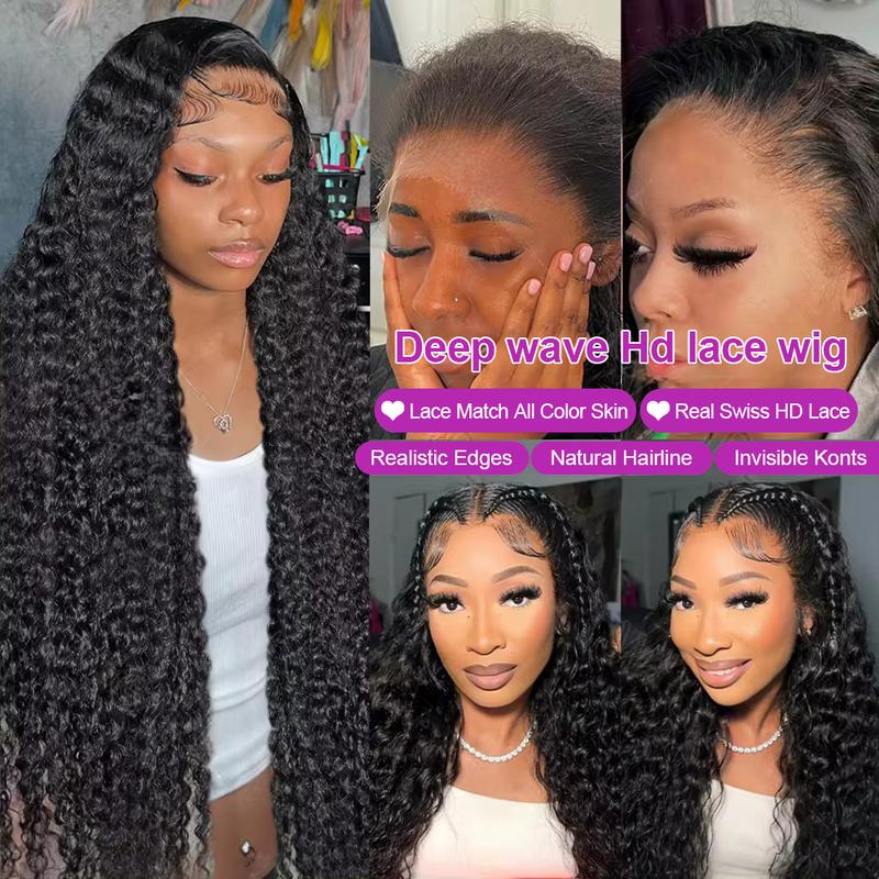[Update 13x6 Glueless Wig] Bling Hair 13x6 13x4 HD Transparent Glueless Lace Front Human Hair Wigs For Women Deep Wave 30 32 34 Inch Brazilian Curly Water Wave Glueless Wig Human Hair #TikTokShopHolidayHaul