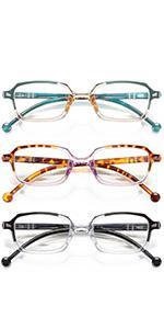 Reading Glasses for Men Women Square Fashionable Readers Quality Cheater Glasses Lightweight Frames Comfy Spring Hinge