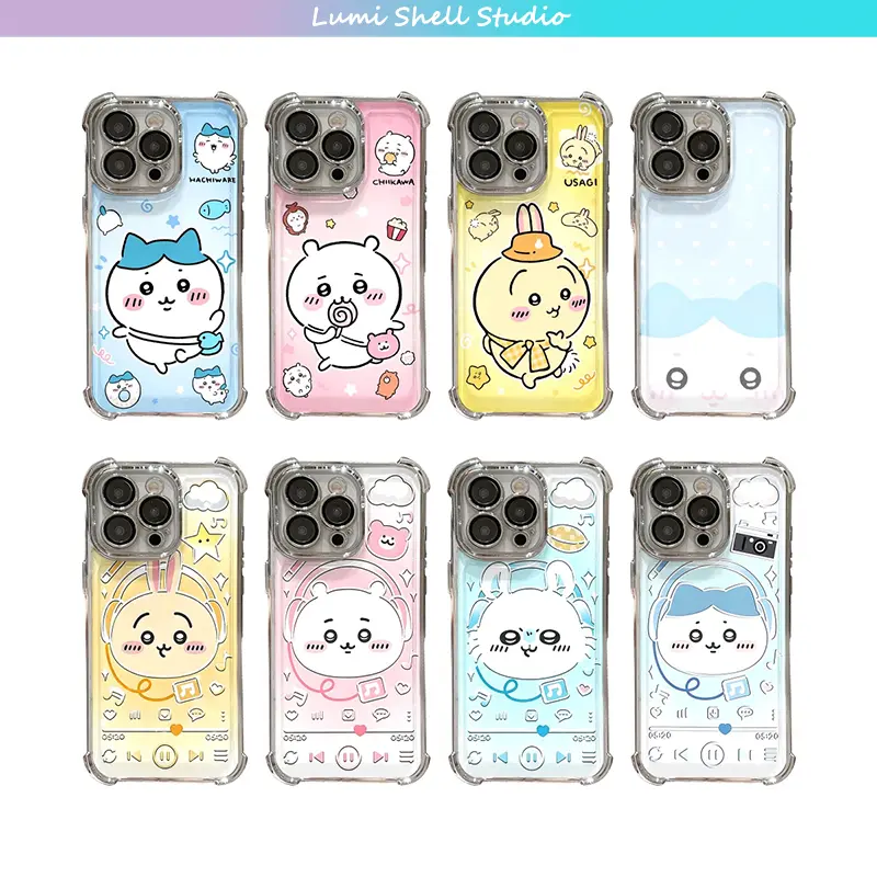 Cartoon C-Chiikawa U-Usagi Plating Phone Case For iPhone 17 Pro Max 17Air 16 15 14 13 Plus  TPU Back Cover Shell  Perfect For Holiday Gifts Birthdays for Your Girlfriend/Boyfriend/Friends