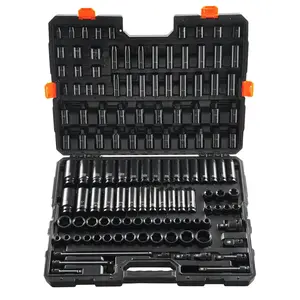 VEVOR Impact Resistant Hex Socket Set,Drive Socket Wrenches Combo Tool with Bit Ratchet, High Torque Mechanic Automotive Tools