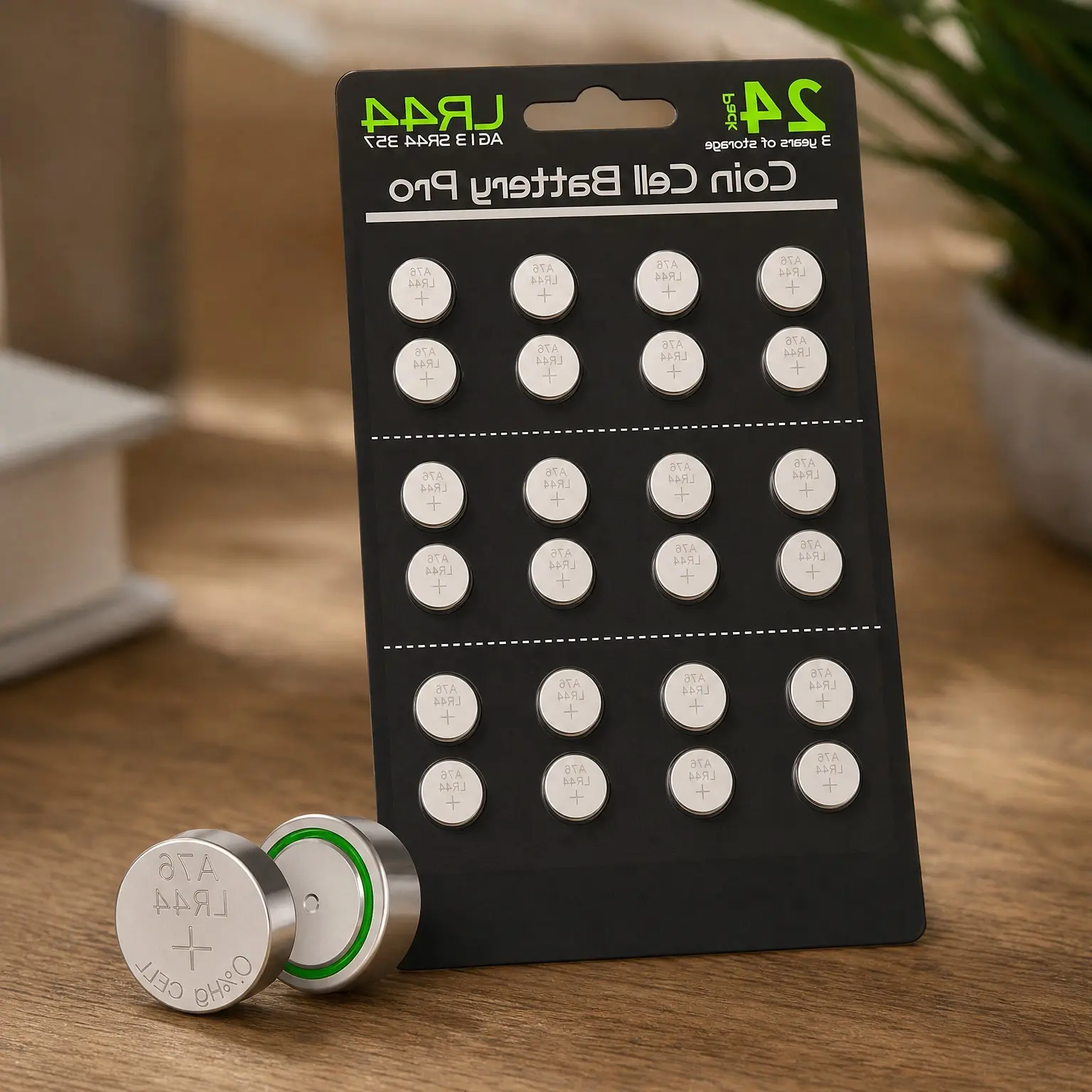 LR44 Batteries 24 Count, High Capacity AG13 357 303 SR44 L1154F A76 Premium Alkaline 1.5V Button Coin Cell BatteriesGift
