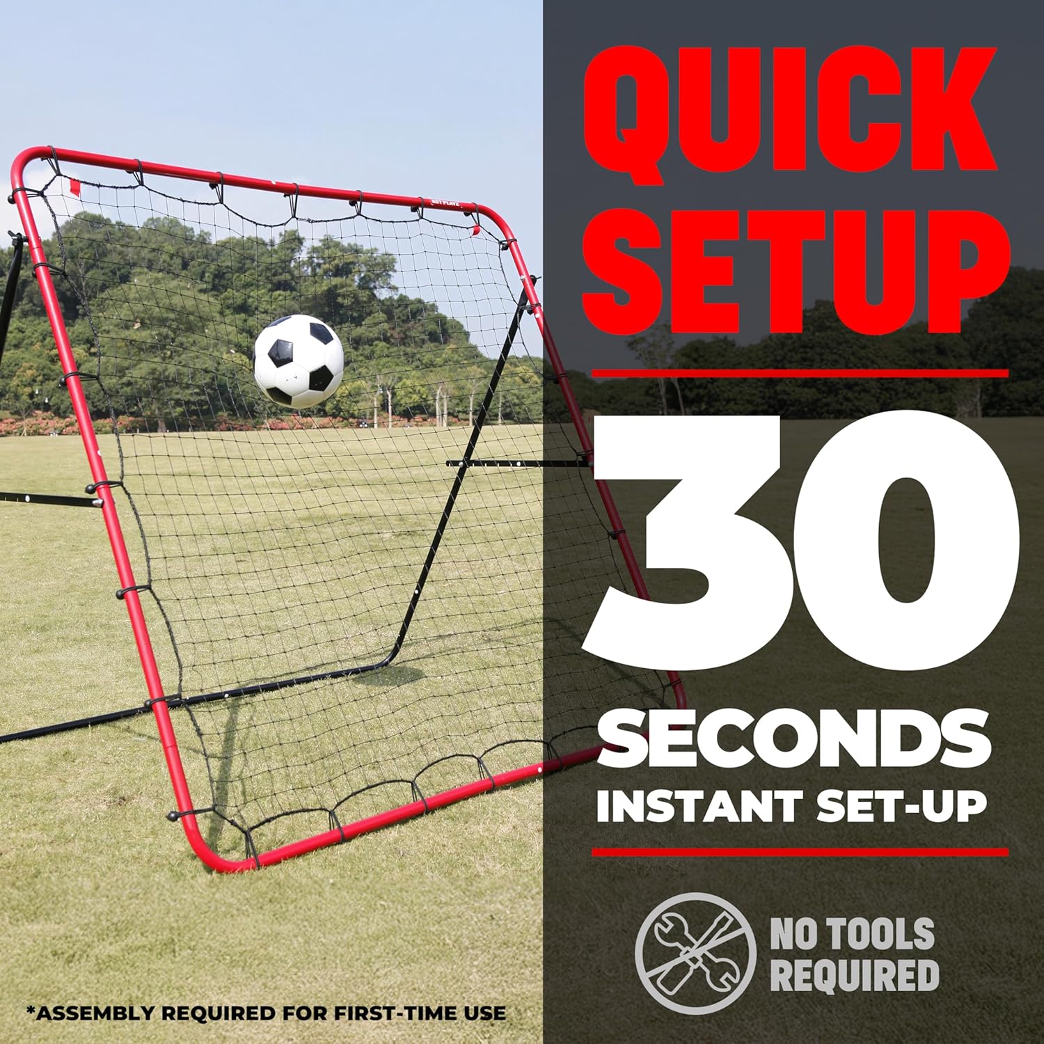 Soccer Rebounder Rebound Net, Kick- | Football  Gifts,  & Equipment for  Teens &  Ages,  Storage