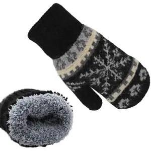 Winter Gloves Warm Knitted Mittens for Women Men Stretchy Knit Gloves Soft Elastic Mittens for Cold Weather