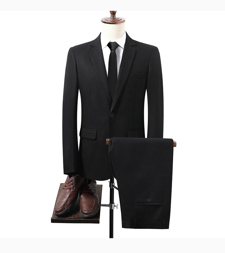 Men's All-Season Slim Fit Casual Suit  One-Button Notch Lapel Jacket with Pocket Detail & Center Vent