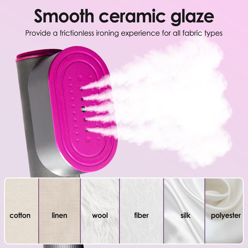 2-in-1 Steamer & Iron for Clothes, 1200W Portable Handheld Garment Steamer, 15s Fast Heat-Up, Quick Wrinkle Removal, Dry & Steam Ironing, for Home & Travel (110V)