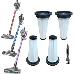 2.6in*2.6in*4.4in 4Pack Cone Hepa Filters  Compatible with Homeika 2025/2026  and OUYFHK A27/A27R/A27D Cordless Vacuum. Washable Filters Works with MBYULO EHBR Cordless Vac