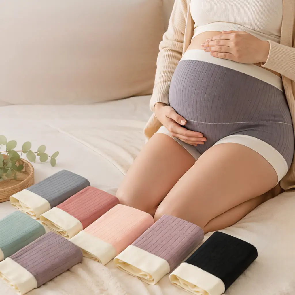 7 Pack High Waist Maternity Underwear - Over Bump, 100% Cotton Gusset, No Ride Up for Pregnancy Postpartum, Plus Size M-5XL