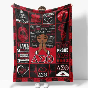 Sorority Blanket Gifts for Women Girls Sisters Birthday Christmas Valentine Positive Presents Theme Decor Home Bedroom Living Room Sofa Couch Soft Cozy Flannel Kids Adults Throw Father's Day