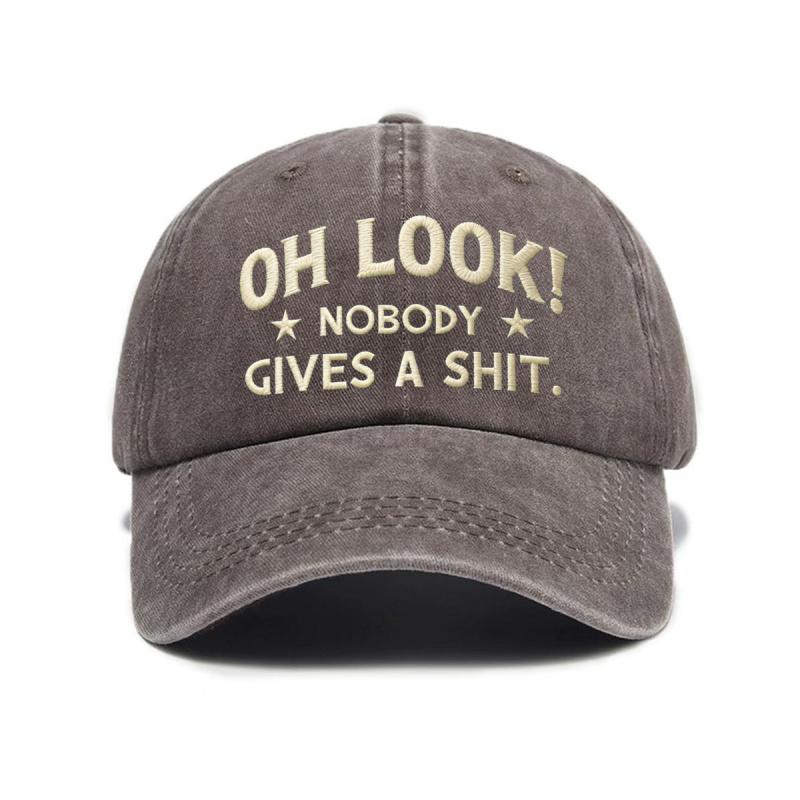OH LOOK NOBODY GIVES A SHIT soft-top outdoor baseball cap