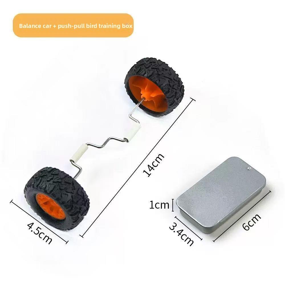 Parrot Rolling Toy for Small Medium Birds, Balance Skateboard Toy for Feet Skill Training, Pet Bird Entertainment Supplies, Cage Climbing Activity Prop, Chewable Interactive Toy