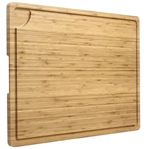 Extra Large Bamboo Cutting Board for Kitchen – 30x20 Inch Heavy Duty Wooden Chopping Board with Deep Juice Groove & Side Handles – Over Basin & Stove Cover, Serving Tray for Meat, Cheese, Vegetables