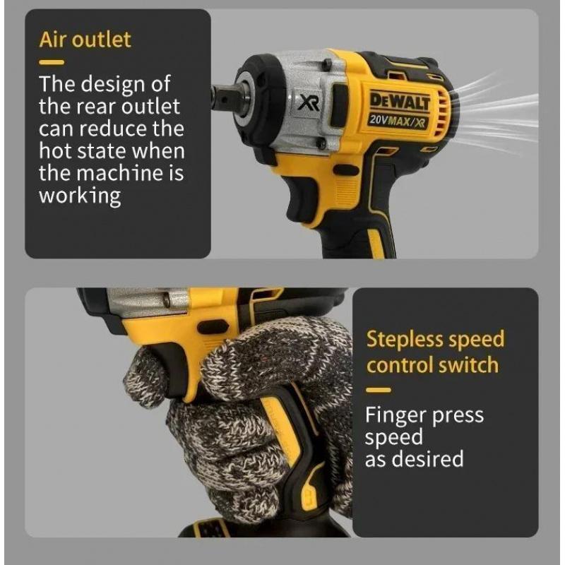 DEWALT DW880 Lithium Brushless Impact Wrench 20V Detachable Tire High Torque High Speed Powerful Disassembly Tool