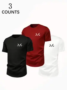 Soft Three-Piece Set with Chest Print, Casual Long Sleeve Tops for Home Fitness, Running, Daily Wear, Comfortable and Stylish