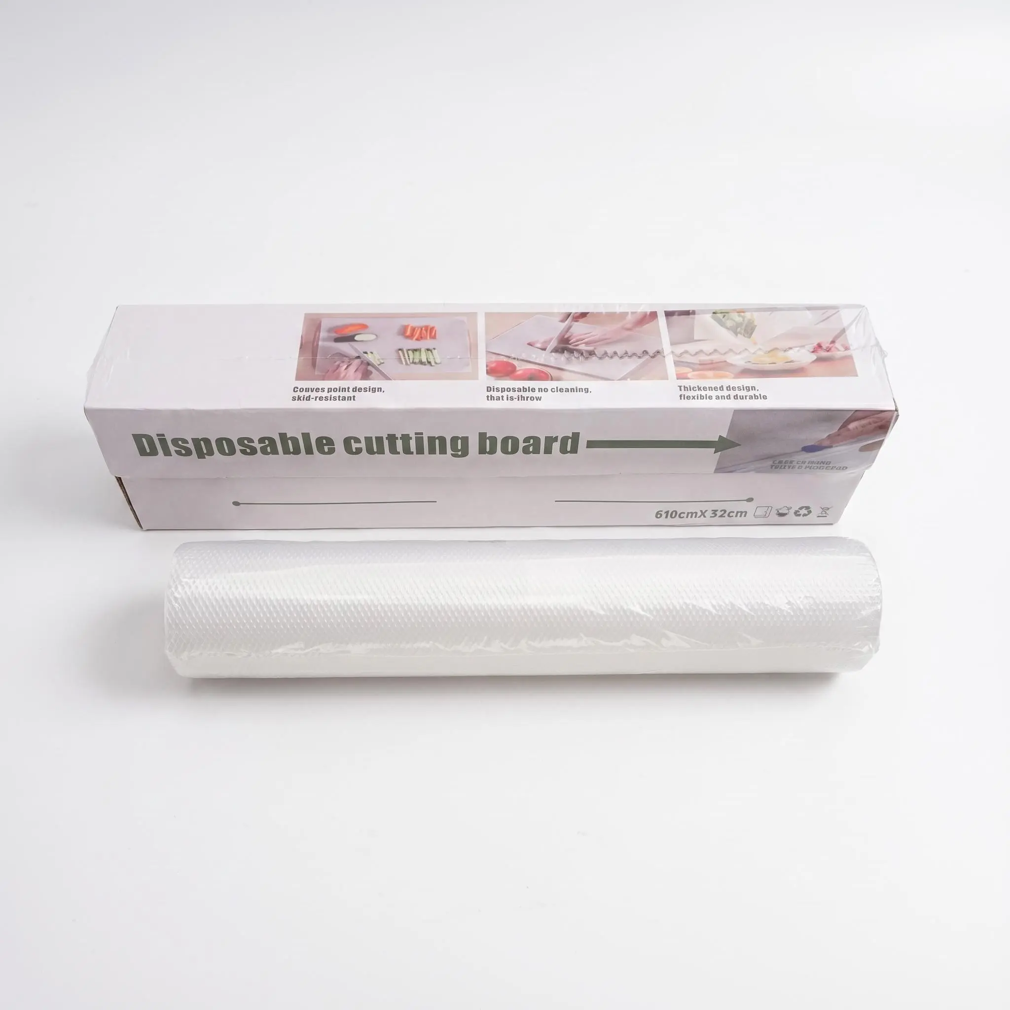 Disposable PE Cutting Board Mat Roll, 20ft×1.05ft Extra Large Sturdy Thick Lightweight Non-Slip Antibacterial Kitchen Chopping Mat for Meal Prep, Outdoor BBQ