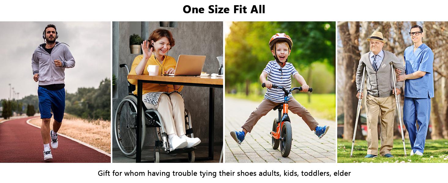 AGS UpUGo Elastic Shoe Laces, No Tie Shoe Laces Tieless for Kids, Adults, Elderly, One Size Fit All