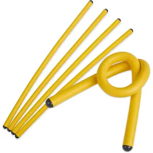 Andalus Twist Rubber Ties, 17-Inch Reusable Twist Ties in Yellow Color - Holds Up to 110 Pounds (4 Pack)