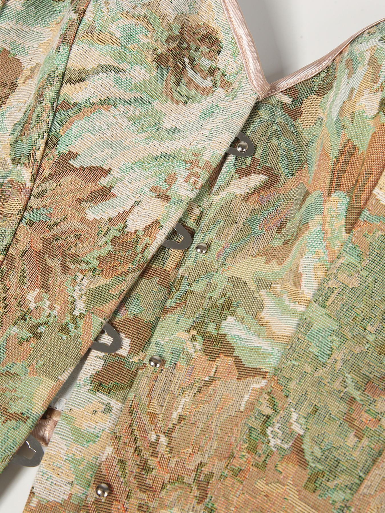 Women's Floral Print Shapewear Tops, Fashionable Lace Up Closure Corset, Tummy Control Shaper for Women, Adjustable Body Shaper