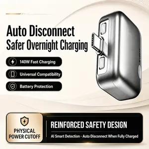 KUWAJIA [Full Charge Disconnector] AI Auto Cut Power & Unplug on Full Charge, PD 100W Fast Charging, Applicable to Various Electronic Devices Such as for iPhone/Android/Earphones