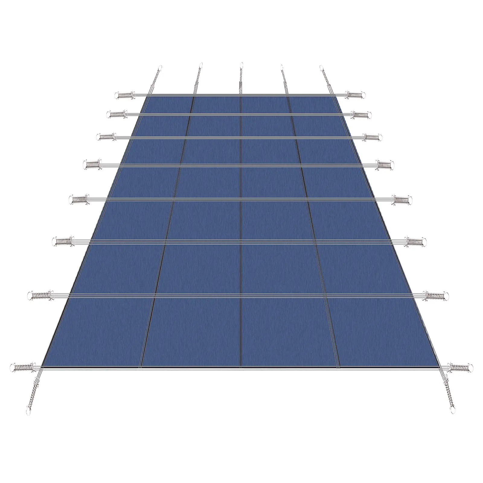 22x42 ft Blue Mesh Pool Safety Cover, 500 lb Capacity, UV-Resistant, Includes Hardware