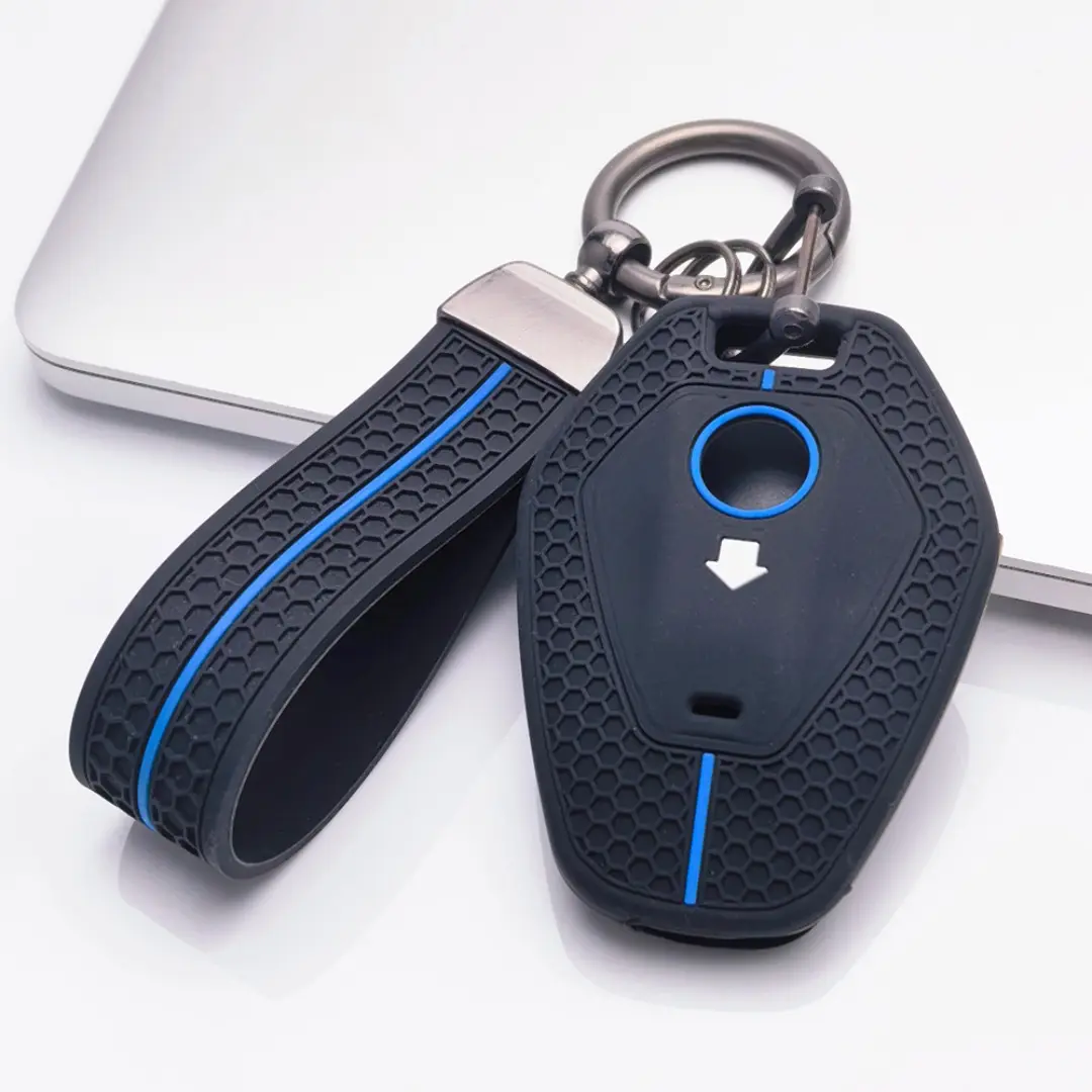 Premium Key Cover with keychain for BMW Motorcycle. Shockproof anti-scratch shell fits R1300GS R1300GS ADV R1300R R1300RS R1300RT. Protects key from drops and dirt, durable accessory for BMW motorcycle riders.