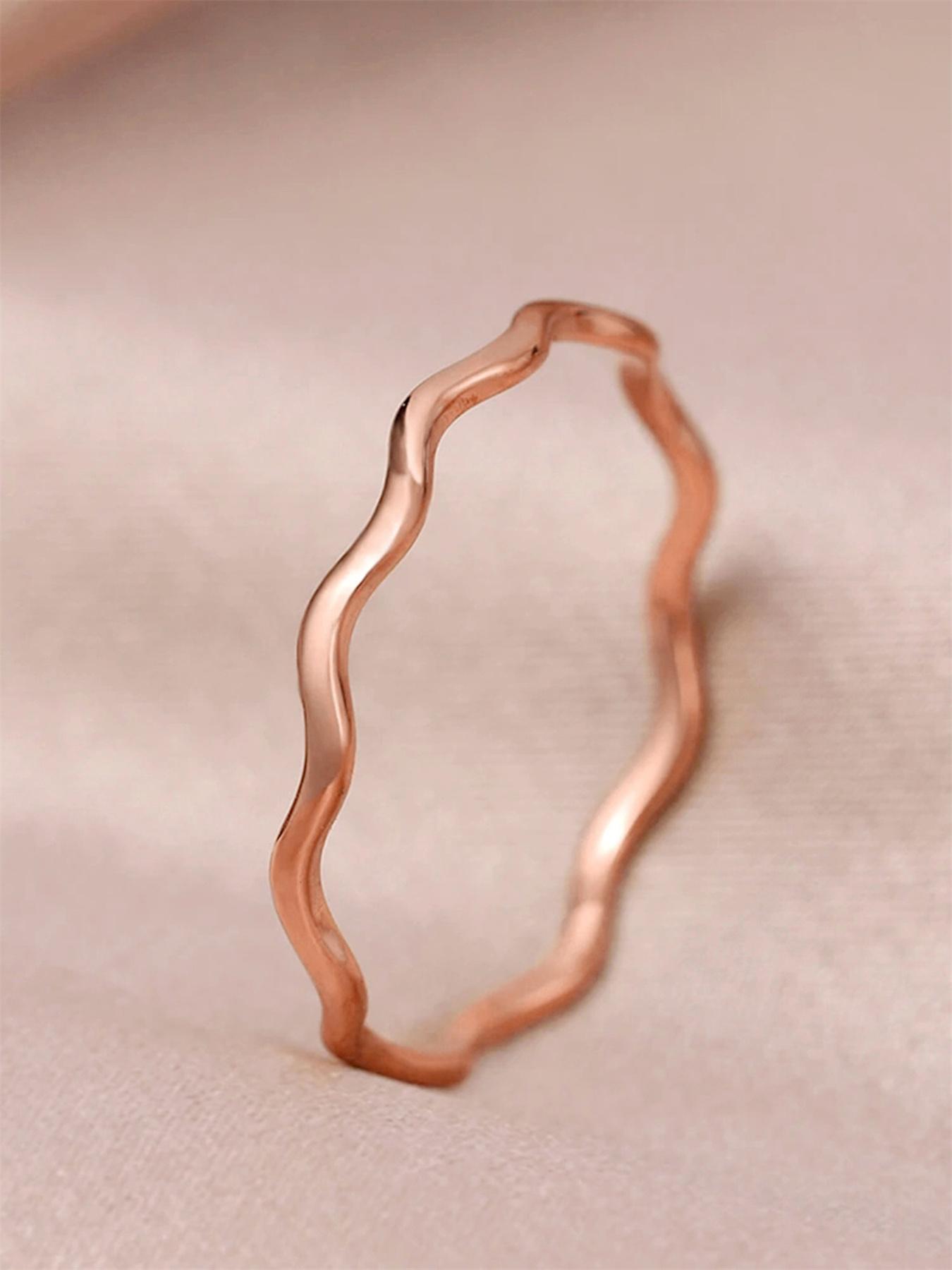 Simple Plain Color Copper Ring, Fashion Accessories for Women, Casual Jewelry for Party, Daily Decor, Trendy All-match & Exquisite Jewelry for Gift, Stackable Rings