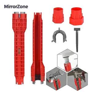 14-in-1 Faucet Wrench,Sink Faucet Installer Tool,Multi-functional Pipe Wrench,Bathroom Plumbing Installation & Repairs Wrench for Small Space Toilet Kitchen Bathroom Toilet Sink.