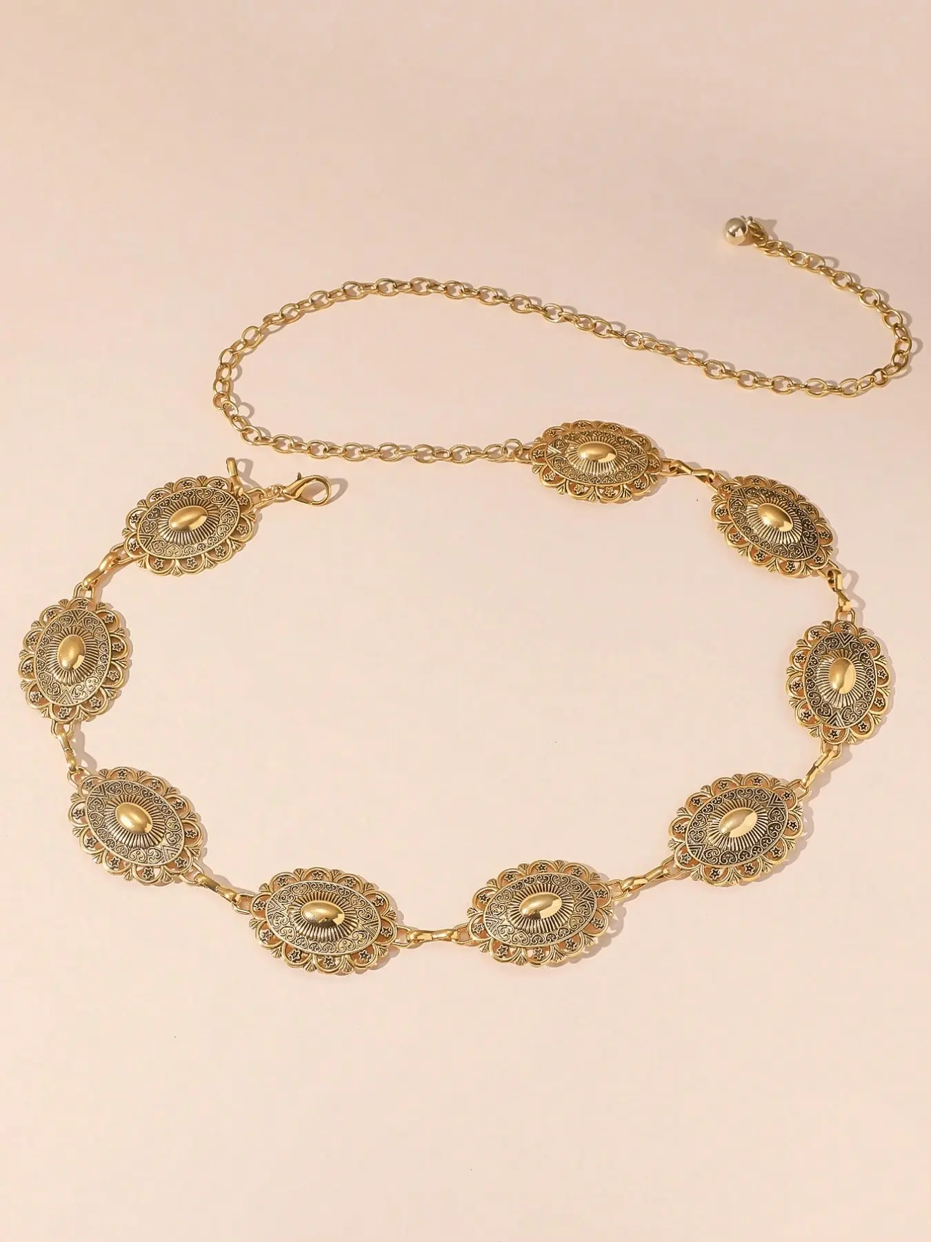 Vintage Boho Waist Chain for Women, Oversize Plus Size Metal Belt, Eco-Friendly Material, Perfect for Western Jeans, Xxl Xxxl Xxxxl