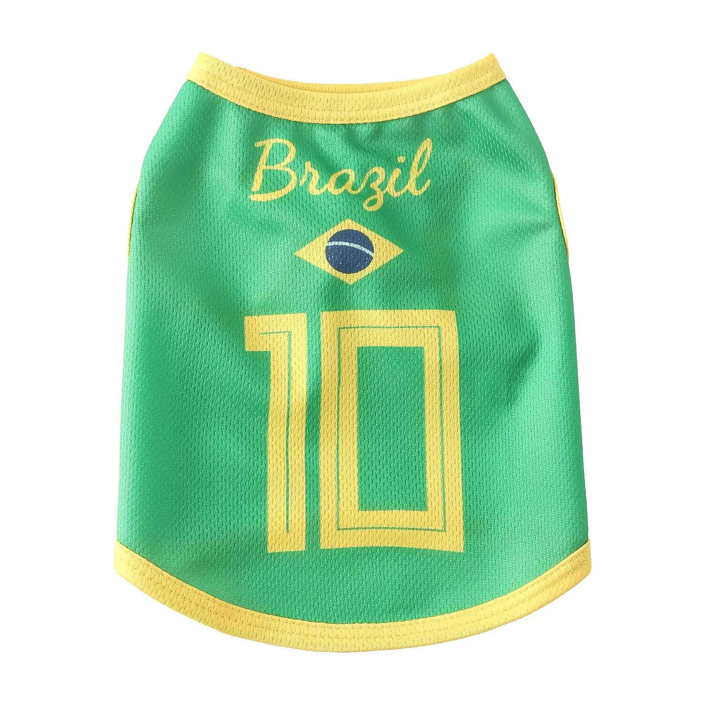 Small Pet Dog Soccer Jersey Pullover Shirt - Breathable Cooling Sleeveless Multi-Size Pullover, Machine Washable for Small-Medium Dog Breeds, Ideal for Summer Training & Casual Attire, One-Piece, Breeds Sizes