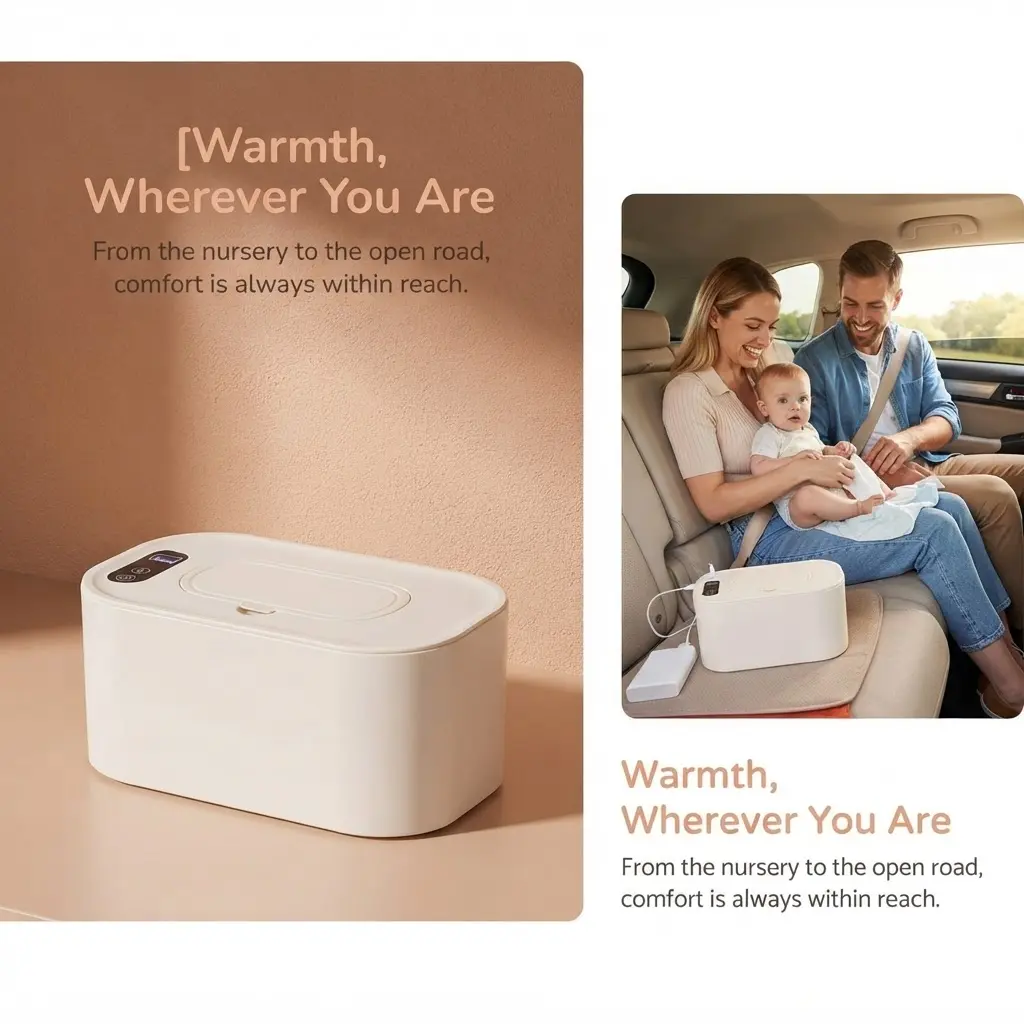 Baby Wet Wipe Warmer Heater, Automatic Constant‑Temperature Wipes Heating Machine, USB‑Powered Portable Wipes Warmer, Gentle Temperature Control for Infant Care, Compact Unit for Nursery Household & Car‑Mounted On‑the‑Go Use