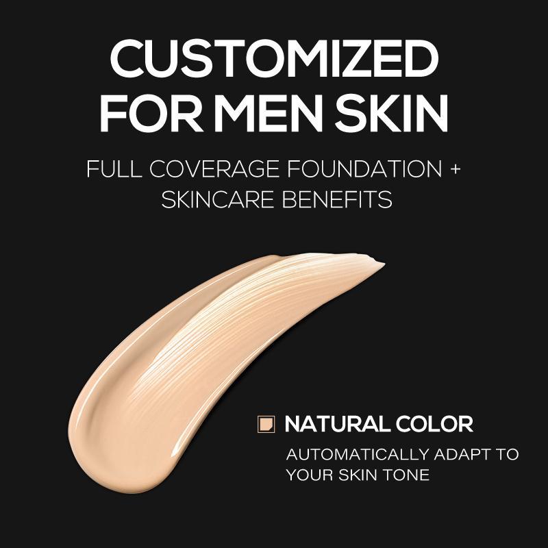 40g Men All-in-one Tone up Lazy Cream, 1 Count Quick Convenience Face BB Cream, Oil Control Moisturizing Brighten Skin Liquid Foundation, Makeup Primer For Men