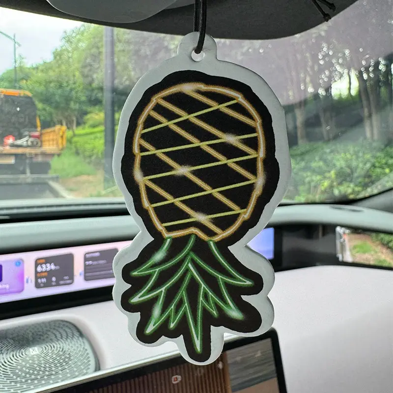 Neon Pineapple Tropical Car Air Freshener, Plant-Based Natural Scent, Long Lasting 60-90 Days, Heat Resistant, Non-Toxic, Multi-Purpose Use