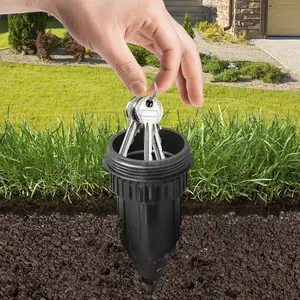 Simulated Sprinkler Key Hider - Conical Underground Key Storage, Outdoor Waterproof Hidden Key Box, Lawn Emergency Spare Key Storage Tube, Anti-Theft Key Hiding Device, Waterproof And Rust-Proof Underground Secret Storage Compartment, Suitable For Garden