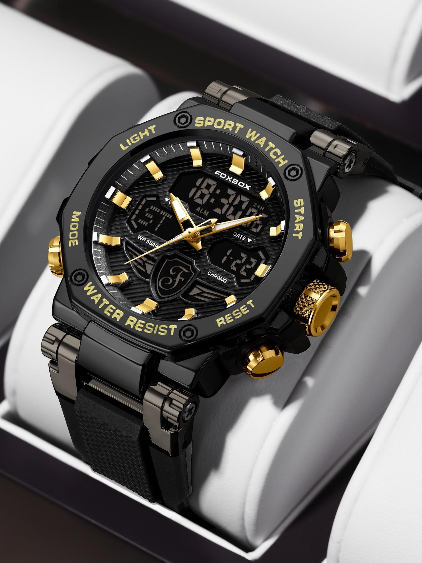 Men's Business Round Dial Analog Quartz Watch, Waterproof Wristwatch, Water Resistant Wristwatch, Watch for Party, Everyday Accessory, Trendy All-match & Exquisite Watch for Birthday Gift with Box