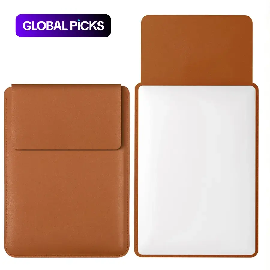 Minimalist PU Leather Laptop Case, Scratch Resistant Solid Color Laptop Sleeve Bag, Laptop Bags, Computer & Laptop Accessories for Apple MacBook Air Pro 13 M1 M2 ASUS 11 12 13.3 14 15.6 16 #GLOBAL PICKS