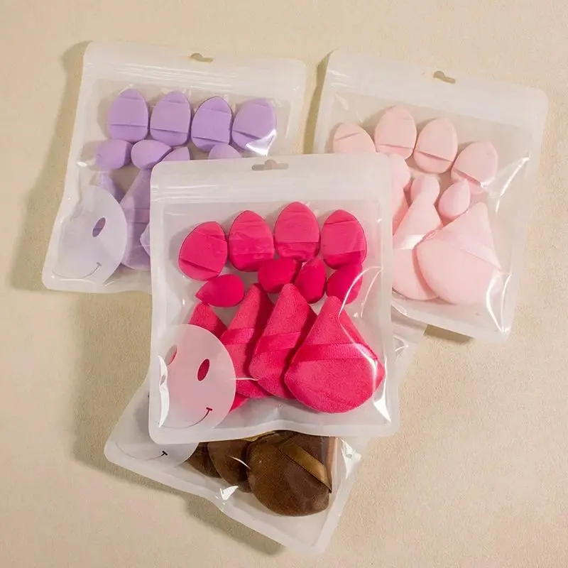 12Pcs Makeup Sponge Blender Beauty Egg Set Foundation Sponges Liquid Cream Cosmetic Puffs Women Make Up Accessories Beauty Tools
