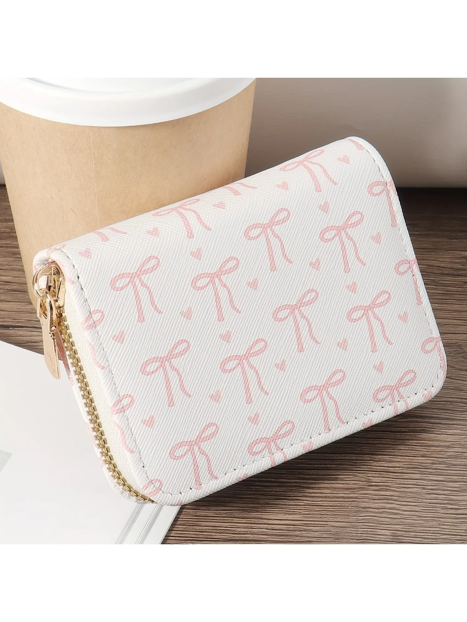 Cute Butterfly Print Women Wallet Fashion PU Leather Ladies Purse Multi Card Slots Cash Compartment Portable Daily Shopping Travel Clutch Bag For Teen Girls And Adult Women